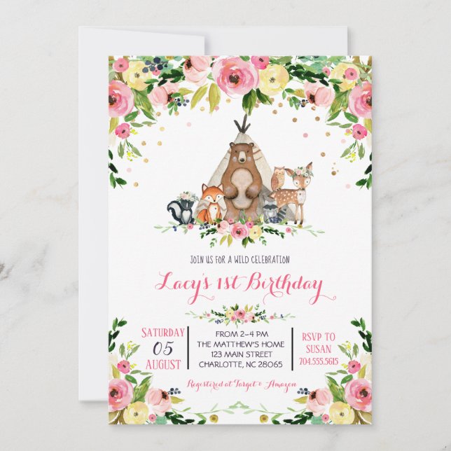 inbjudan till flickskofödelsedag (Framsida)