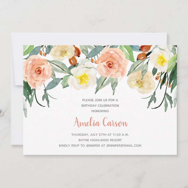 Inbjudan till Floran för vattenfärg (Framsida)