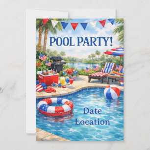 Inbjudan till Florida 4 juli poolparty