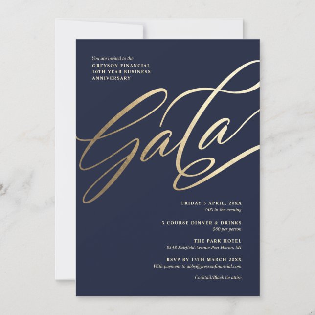 Inbjudan till flottan och Guld Gala (Framsida)
