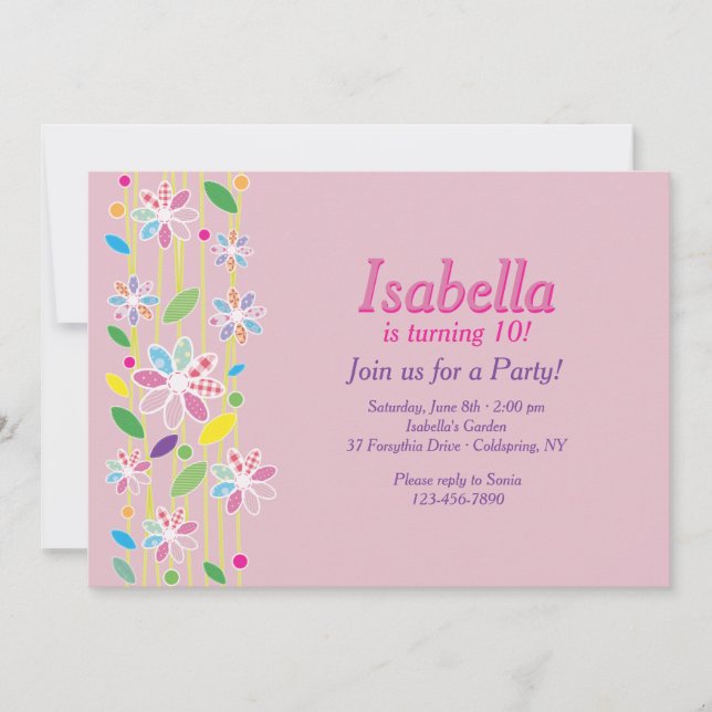 Inbjudan till Flower Gräns (Framsida)