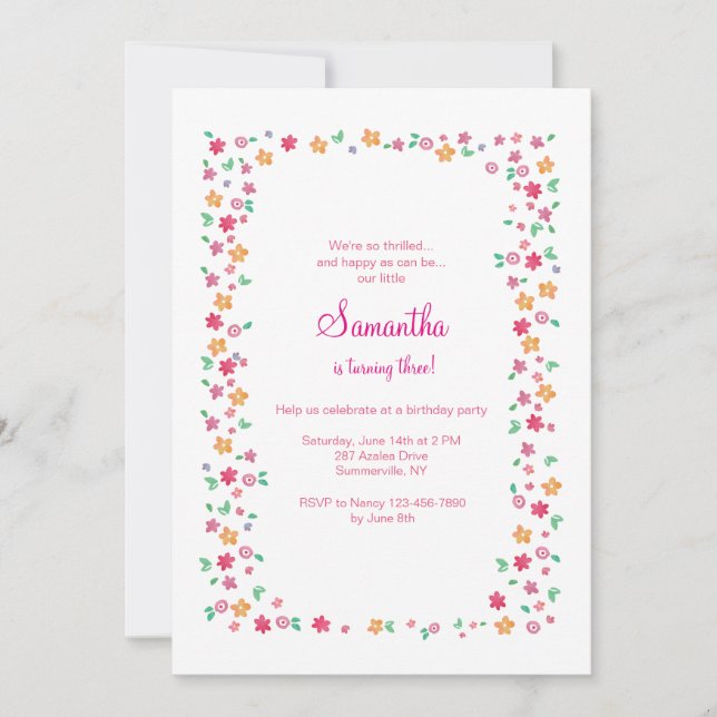 Inbjudan till Flower Ram (Framsida)