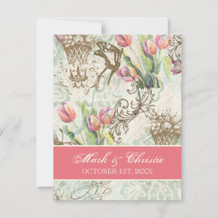 Inbjudan till Flutterbyes n Tulips Elegant bröllop