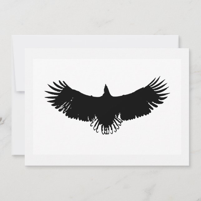 Inbjudan till flygande agle Silhouette (Framsida)