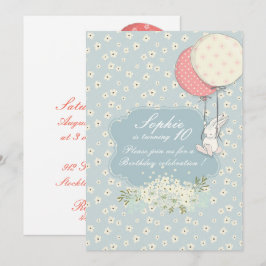 Inbjudan till flygande Bunny Birthday i vår