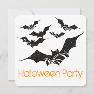 Inbjudan till flygande Fladdermus Halloween fest