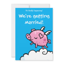 Inbjudan till flygande svinbröllop