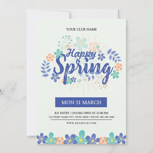 Inbjudan till flygplanet Vår (Framsida)