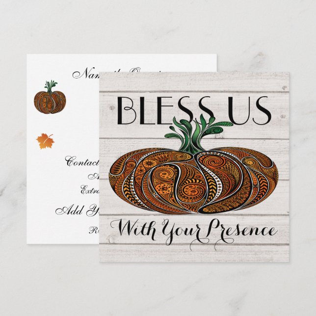 Inbjudan till flygsäsong/Thanksgiving (Fram/baksida)