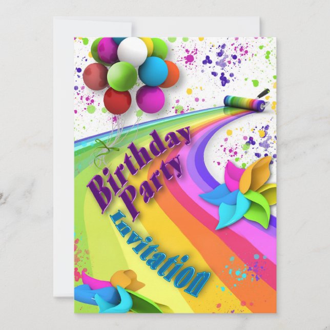 Inbjudan till födelsedagen - Barn (Framsida)