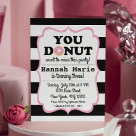 Inbjudan till födelsedagen Donut Party