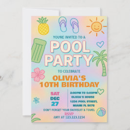 Inbjudan till födelsedagen i Bassäng i Party