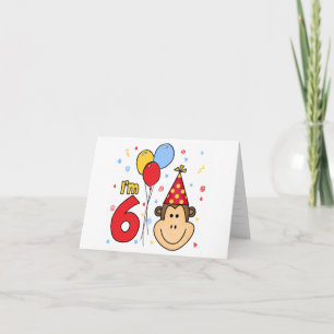 Inbjudan till födelsedagen i Monkey Ansikte 6e