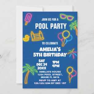 Inbjudan till födelsedagen i Party i Bassäng