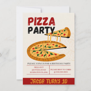 Inbjudan till födelsedagen i Pizza Party