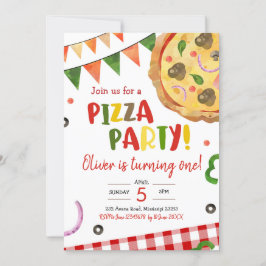 Inbjudan till födelsedagen i Pizza Party