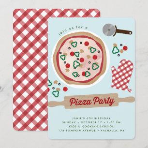 Inbjudan till födelsedagen i Pizza Party