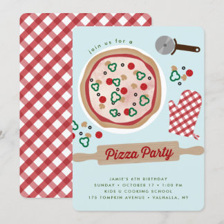 Inbjudan till födelsedagen i Pizza Party