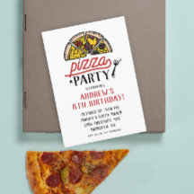 Inbjudan till födelsedagen i Pizza Party