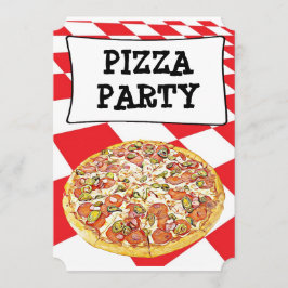 Inbjudan till födelsedagen i Pizza Party
