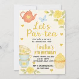 Inbjudan till födelsedagen i Tea Party