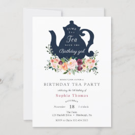 Inbjudan till födelsedagen i Tea Party