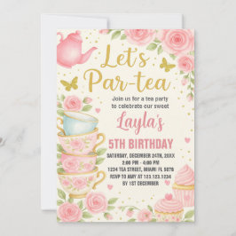 Inbjudan till födelsedagen i Tea Party