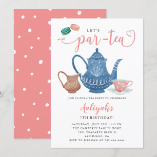 Inbjudan till födelsedagen i Tea Party