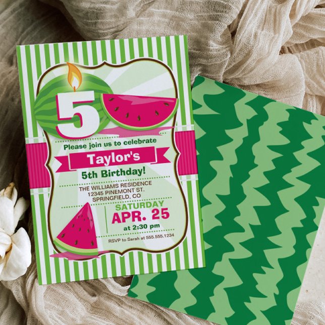 Inbjudan till födelsedagen i Watermelon Party (Skapare uppladdad)