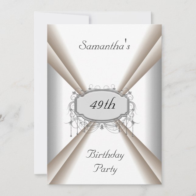 Inbjudan till födelsedagen Party under middagen Lä (Framsida)