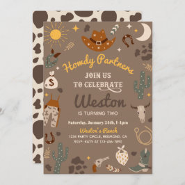 Inbjudan till födelsedagsdagen | Western inbjudan