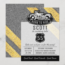 Inbjudan till Födelsedagsfest av motorcykelns Bike