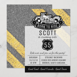 Inbjudan till Födelsedagsfest av motorcykelns Bike