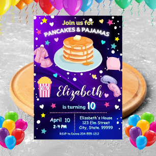 Inbjudan till Födelsedagsfest av Neon Pancakes och