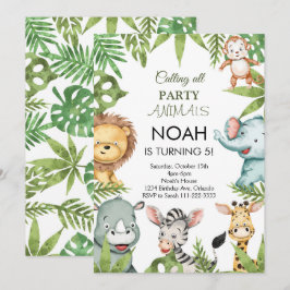 Inbjudan till födelsedagsfest för alla festdjur Sa