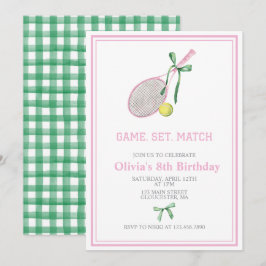 Inbjudan till födelsedagskalender för tennis-palet