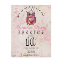 Inbjudan till födelsedagspartiet Uggla Nattdag Slu