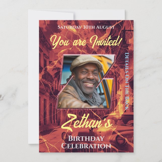 Inbjudan till födelsedagstfirande (Framsida)