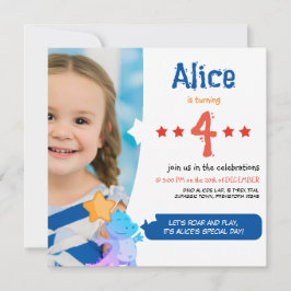 Inbjudan till födelsedagstjänst för Fun and Festiv