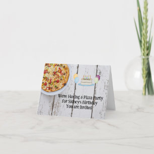 Inbjudan till för barn Pizza Födelsedagsfest