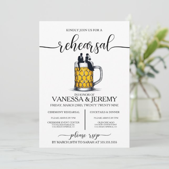 Inbjudan till föregående middag för öl (Stående Fram)