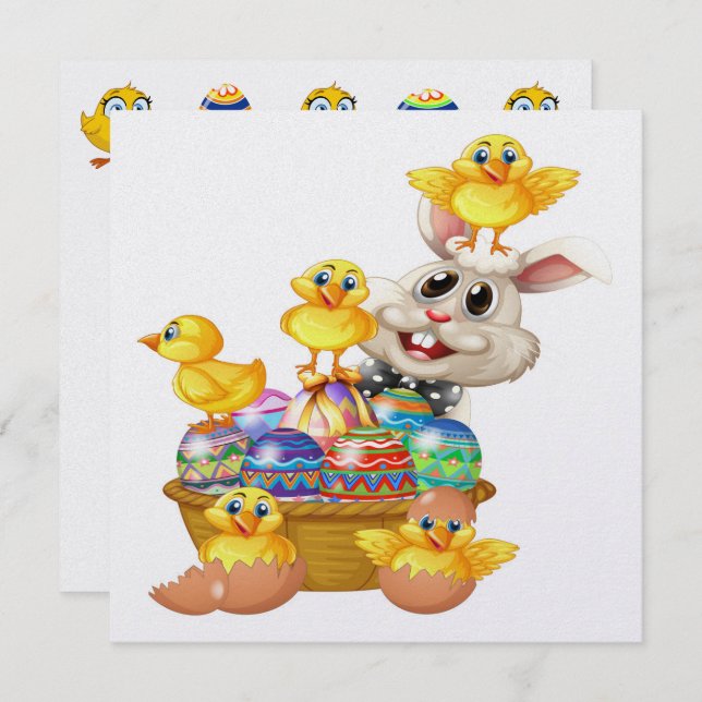 Inbjudan till föregående Påsk (Fram/baksida)