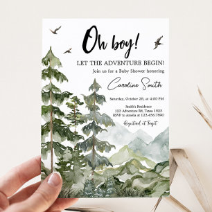 Inbjudan till Forest Äventyr Baby Shower