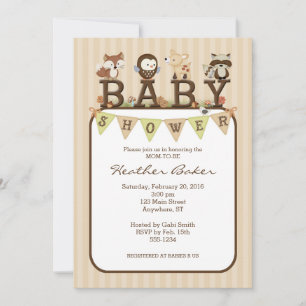 Inbjudan till Forest Friends BABY Shower