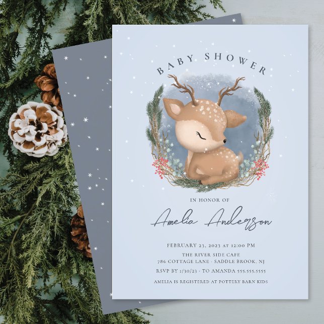 Inbjudan till Forest Hjort Baby Shower (Skapare uppladdad)