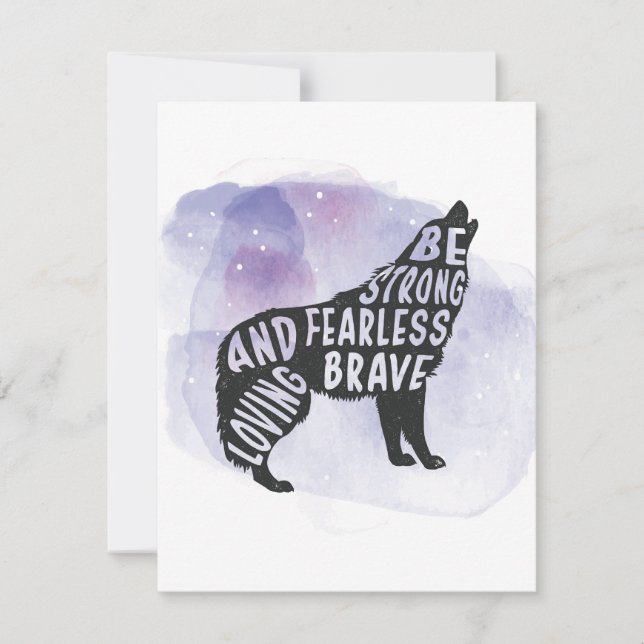 Inbjudan till Forest Howling Varg Art Älskare (Framsida)