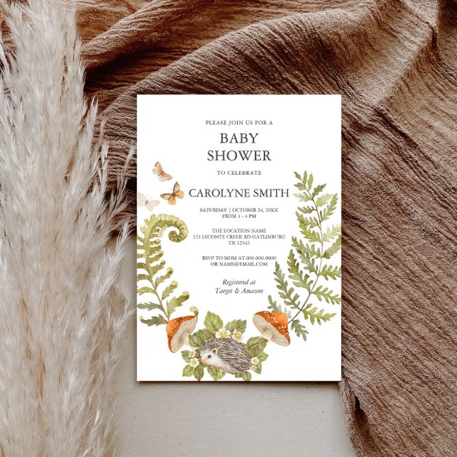 Inbjudan till Forest Mushroom Baby Shower (Skapare uppladdad)