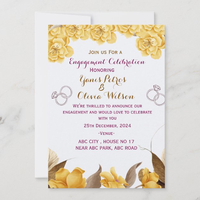 Inbjudan till förlovning (Framsida)