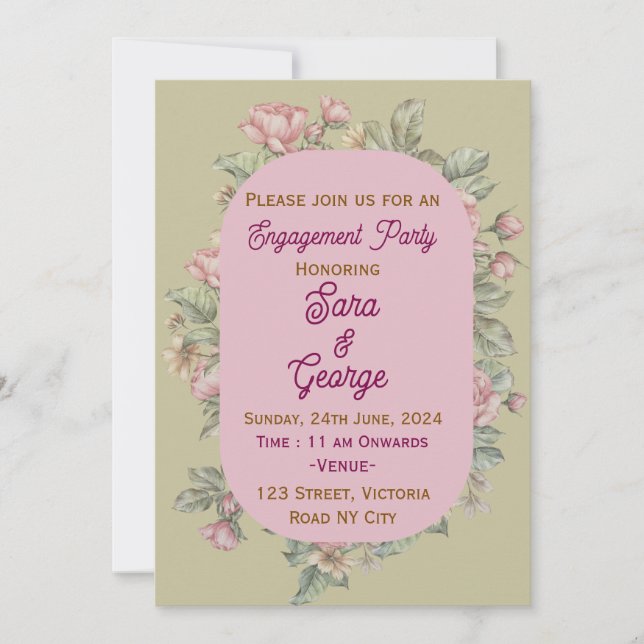 Inbjudan till förlovning (Framsida)