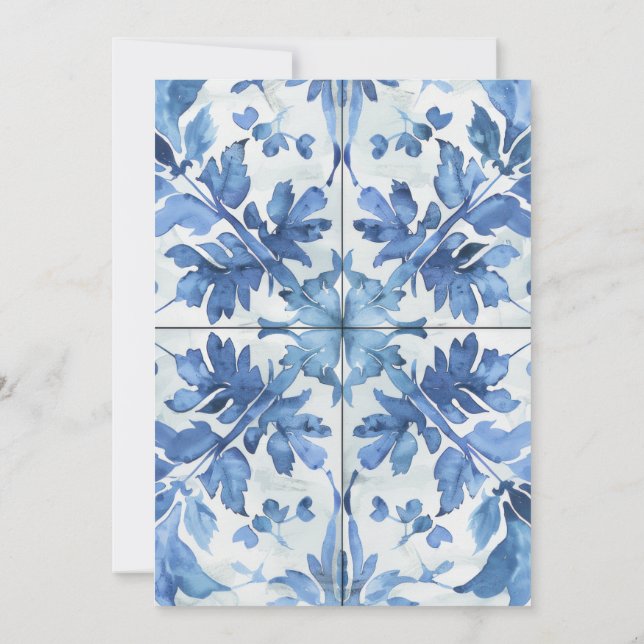 Inbjudan till Förlovning av Medelhavets vattenfärg (Baksida)